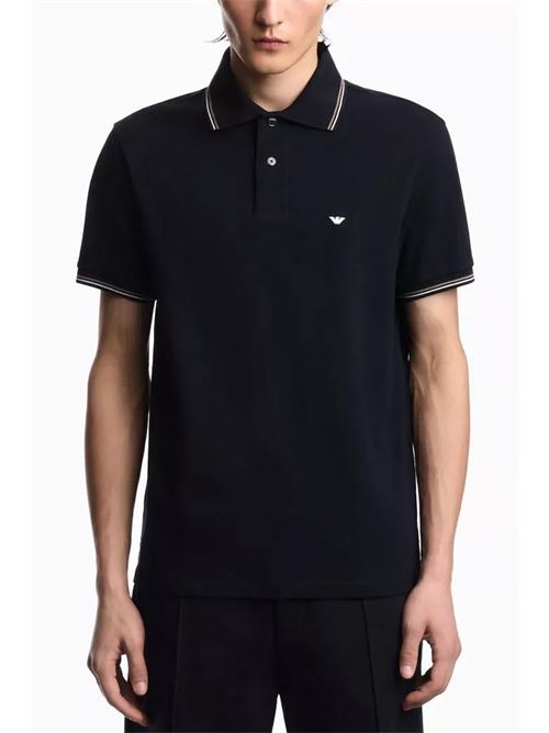 Polo con dettaglio a righe Emporio Armani | EM004606 AF23090.UB118